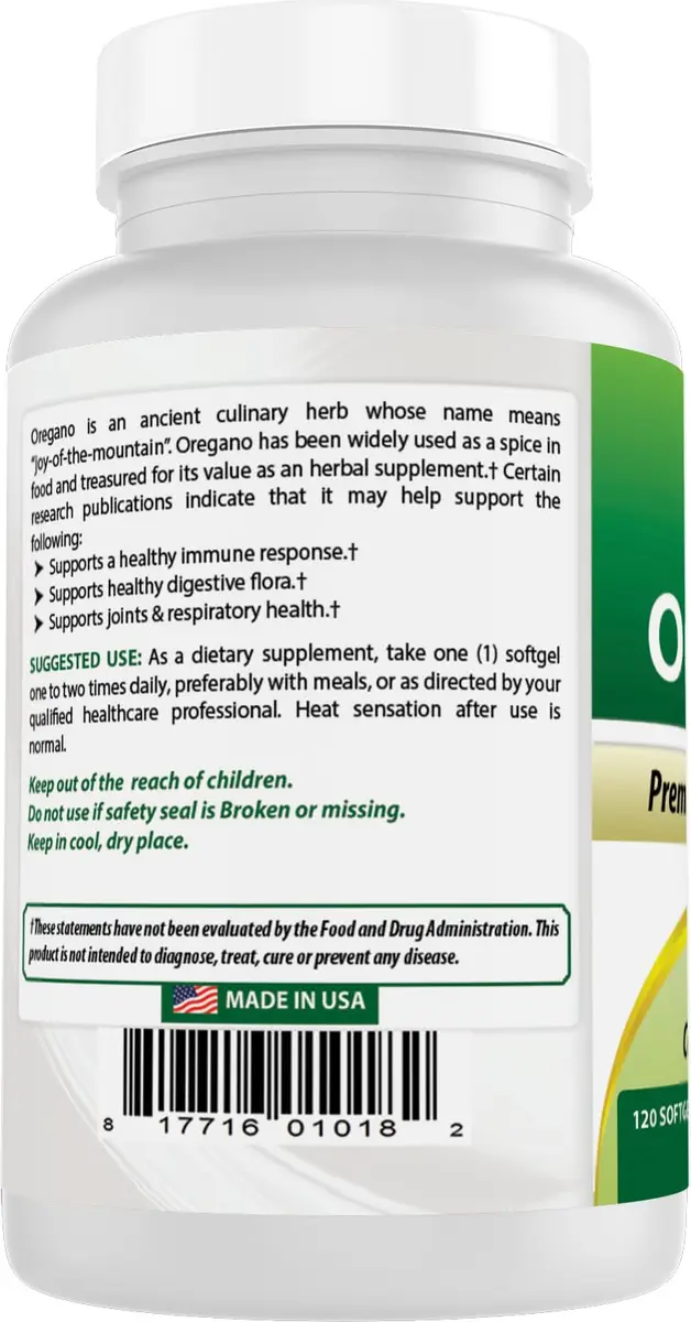 Best Naturals Oregano Oil 250 Mg Softgels 120Count | Supports Immune & Digestive Health - view 6