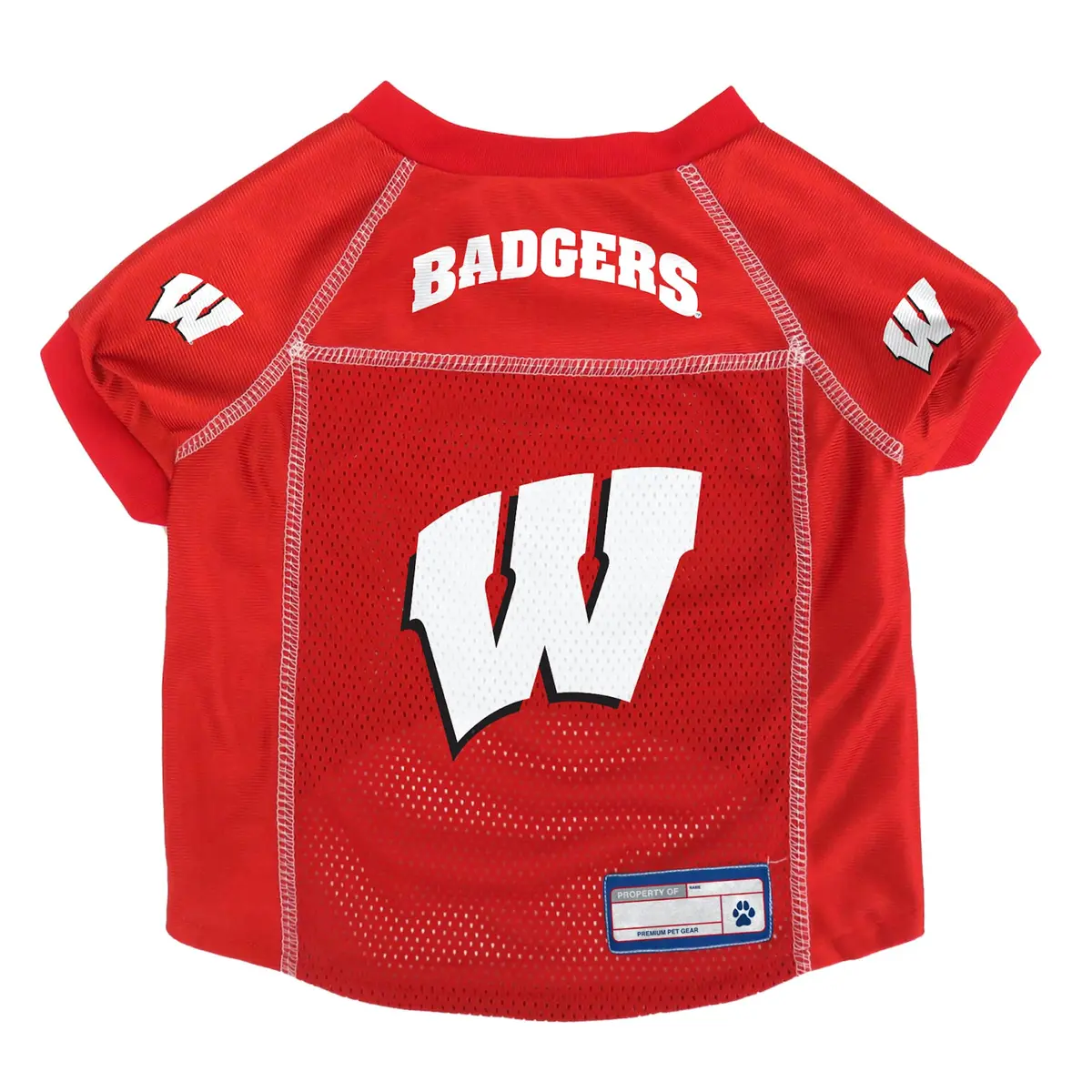Littlearth NCAA Wisconsin Badgers Basic Pet Jersey, Team Color, X-Large | Officially Licensed NCAA Pet Jersey - main product image