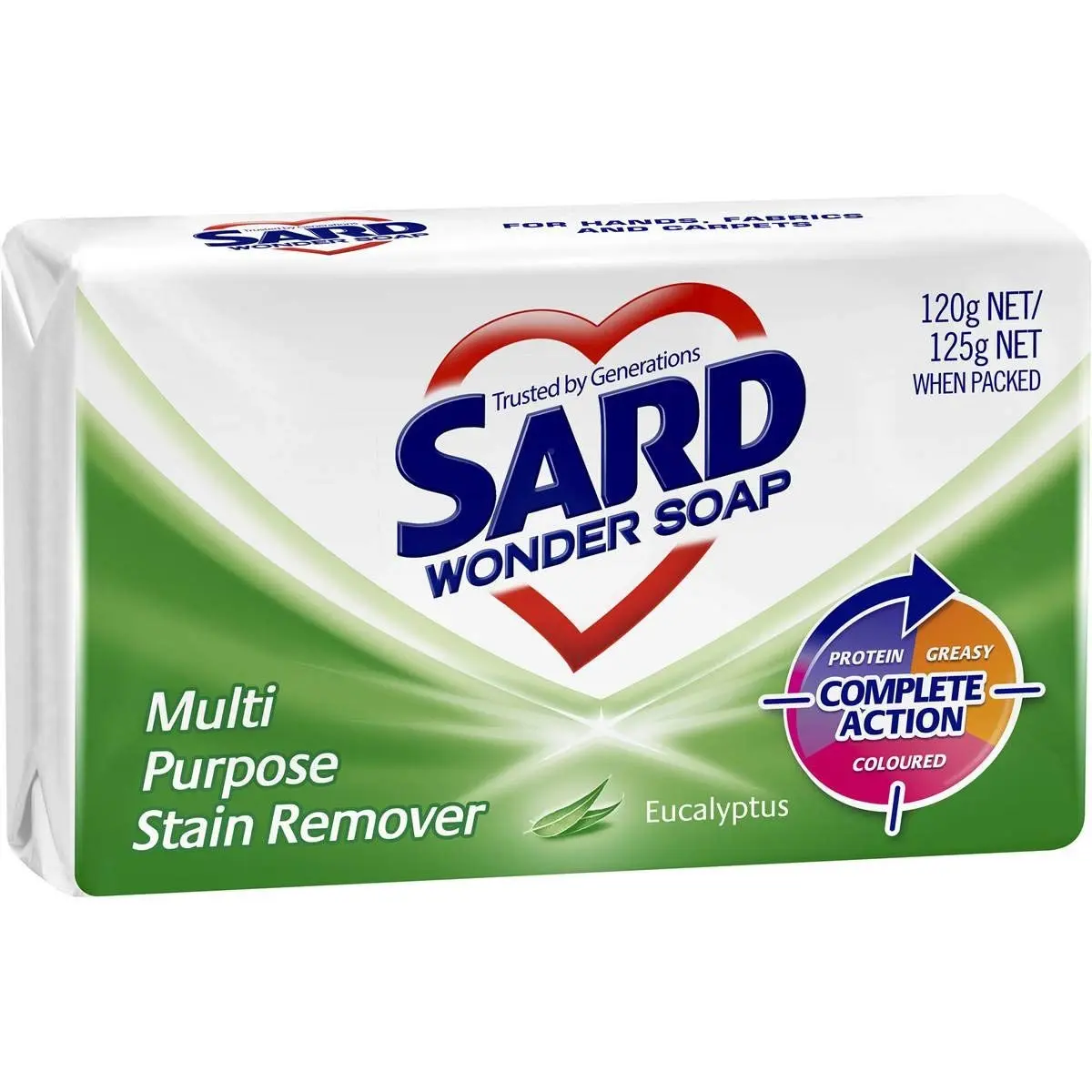 Sard Wonder Soap with Eucalyptus 120g (4.23 oz) | Biodegradable Stain Remover for Hard Water - main product image
