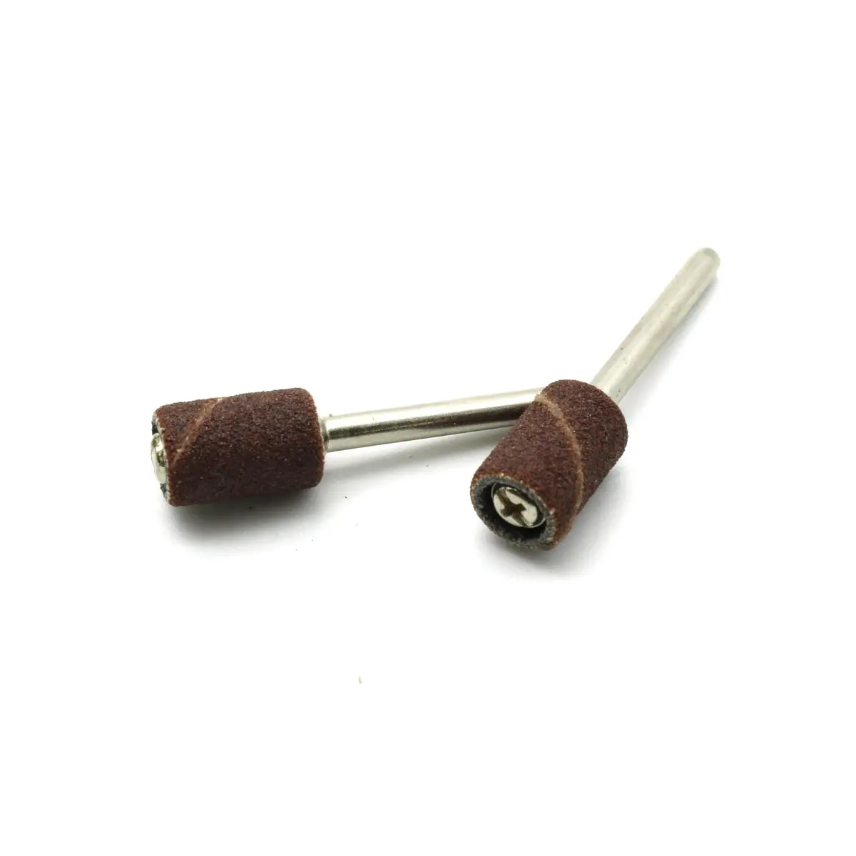 TEMO 100p 1/4" Grit 180 Medium Sand Drum with 2 Mandrels for Rotary Tools | Aluminum Oxide Abrasive (70-120c) - view 2