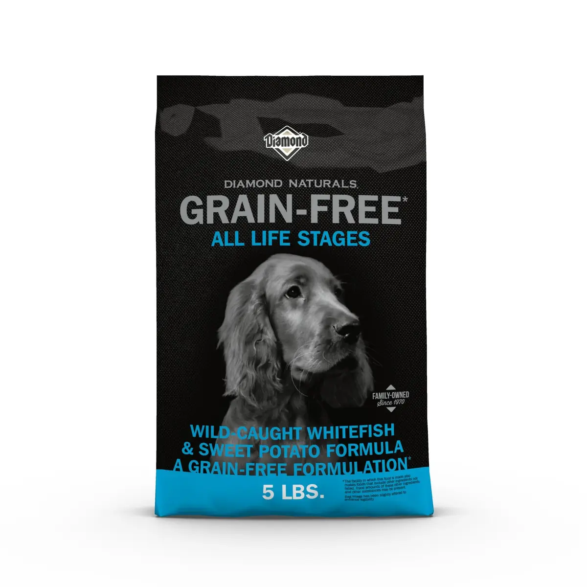 DIAMOND NATURALS Grain-Free Dry Dog Food, Wild-Caught Whitefish, 5lb | All Breed Sizes, All Day Energy, Probiotics Support - main product image