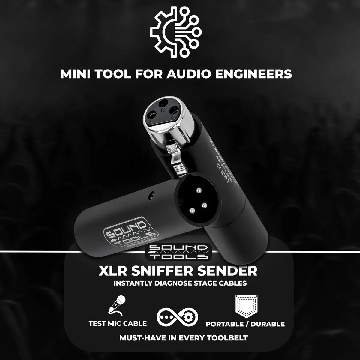 SoundTools XLR Sniffer/Sender Cable Tester | Portable XLR & 3-Pin DMX Diagnostics for Stage & Studio - view 2