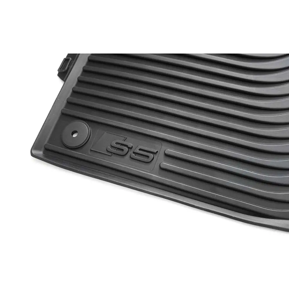 Audi Genuine Accessories Black Rubber Front All Weather Floor Mat S5 | Protects Interior & Durability - main product image