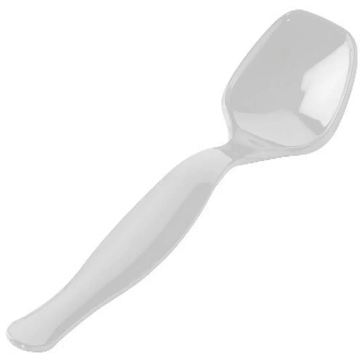 Fineline Settings Platter Pleasers White Serving Spoon 144 Pieces | Heavy Duty Recyclable Plastic - main product image