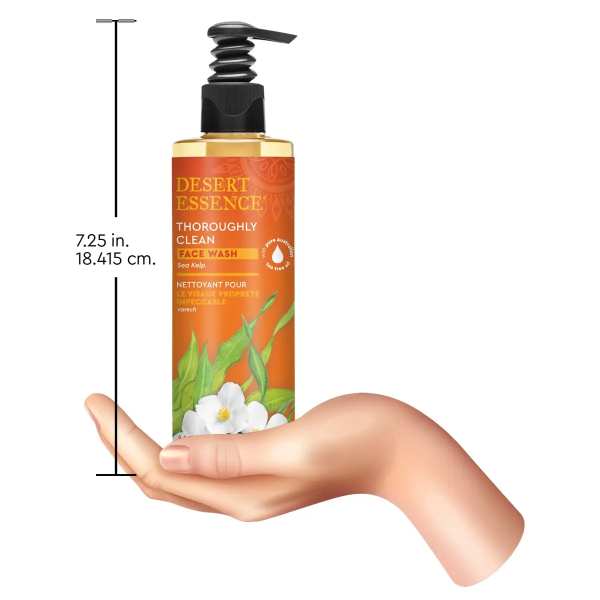 Desert Essence Thoroughly Clean Sea Kelp Face Wash 250ml (8.5 Fl Oz) | Gentle Daily Formula with Tea Tree Oil - view 5