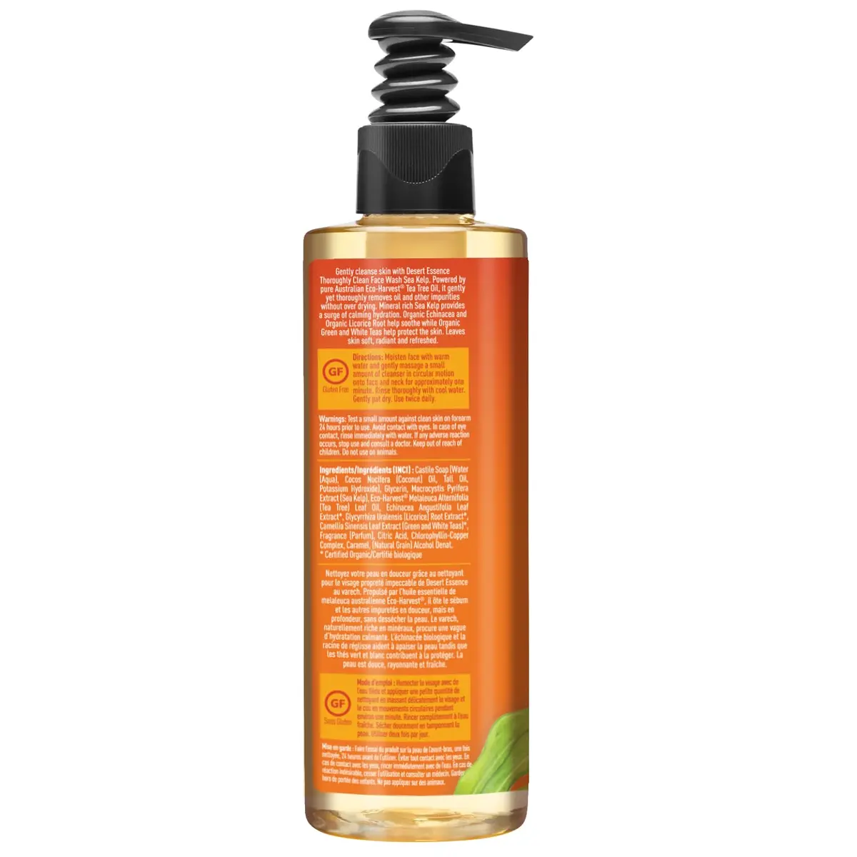 Desert Essence Thoroughly Clean Sea Kelp Face Wash 250ml (8.5 Fl Oz) | Gentle Daily Formula with Tea Tree Oil - view 6