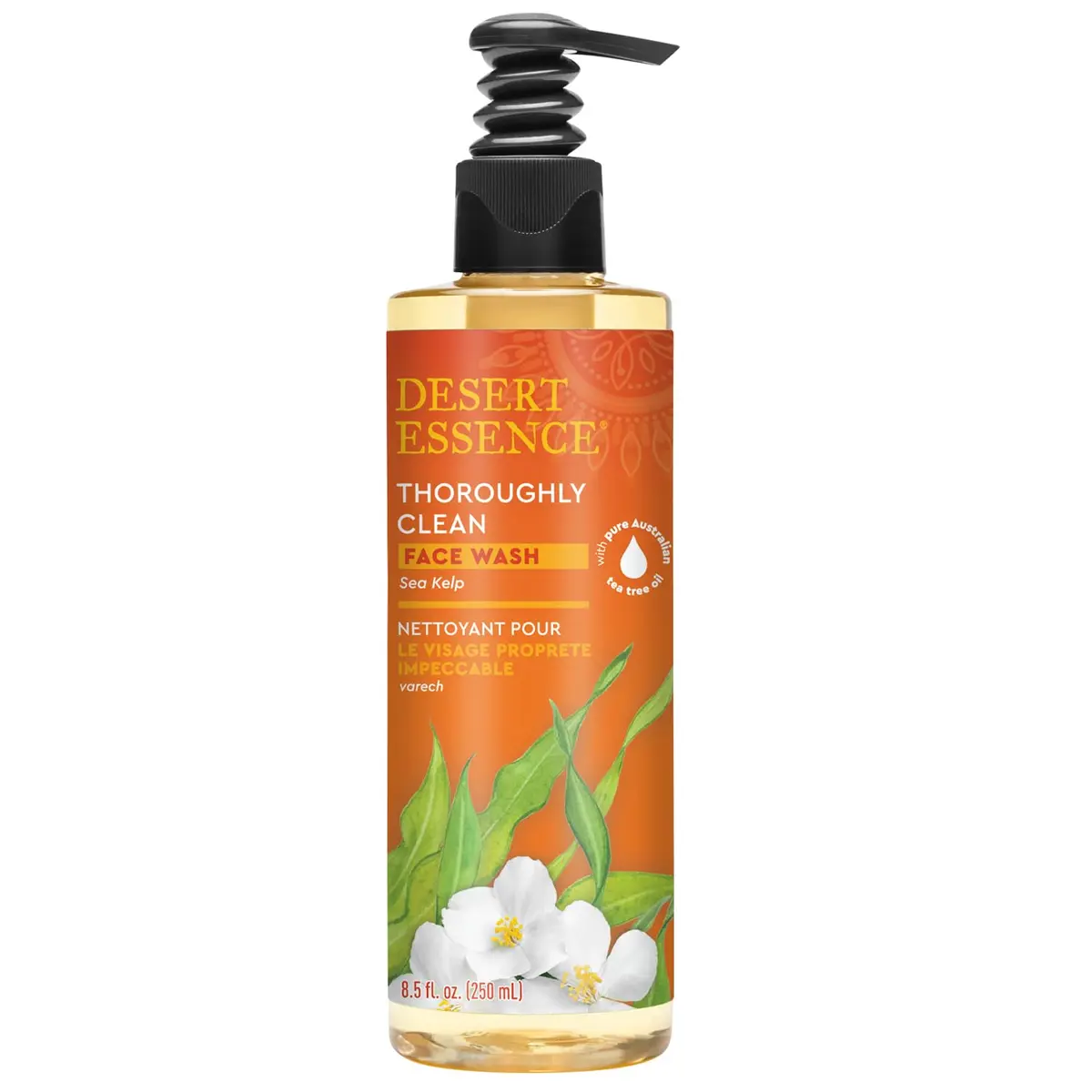 Desert Essence Thoroughly Clean Sea Kelp Face Wash 250ml (8.5 Fl Oz) | Gentle Daily Formula with Tea Tree Oil - view 8