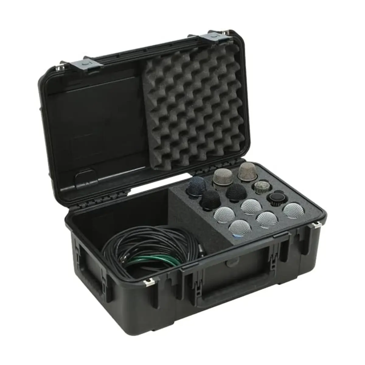 SKB iSeries Injection Molded Microphone Case for 12 Mics with Storage Compartment | Waterproof, Durable, Professional Audio Gear Protection - view 7