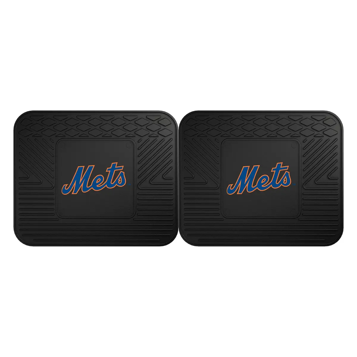 FANMATS MLB New York Mets Utility Mat 14"x17" | Durable Rubber, 2 Pack, Universal Fit - main product image