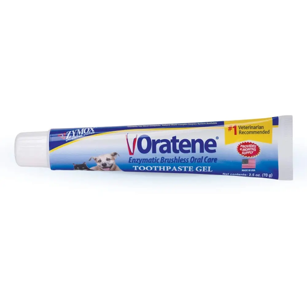 PKB Animal Health Zymox Oratene Brushless Toothpaste Gel for Dogs and Cats, 75ml (2.5oz) | Enzymatic Oral Care for Fresh Breath - main product image
