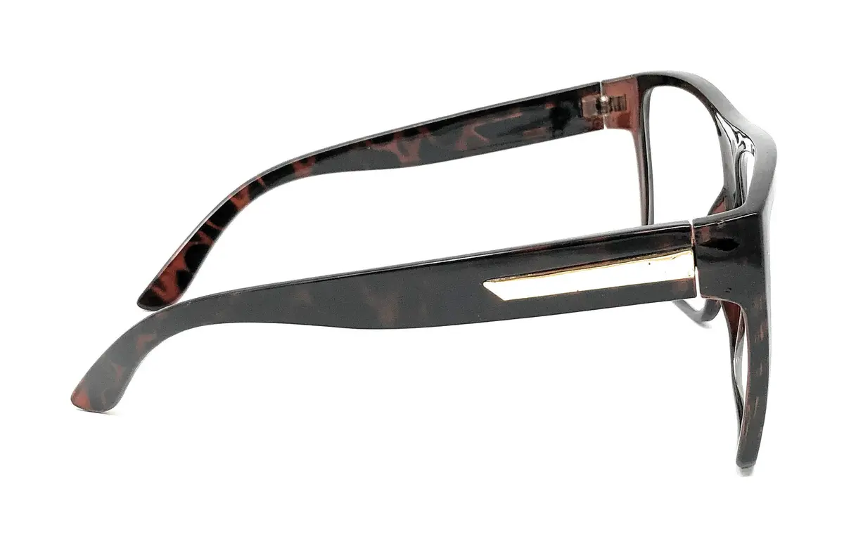 JuicyOrange Oversized Square Clear Lens Glasses Frames | Unisex Flat Top Style - view 4