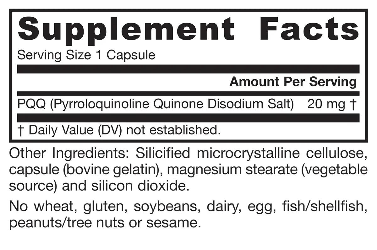 Jarrow PQQ 20 mg, Mitochondrial Biogenesis, 30 Capsules | Supports Cellular Energy & Heart Health - view 9