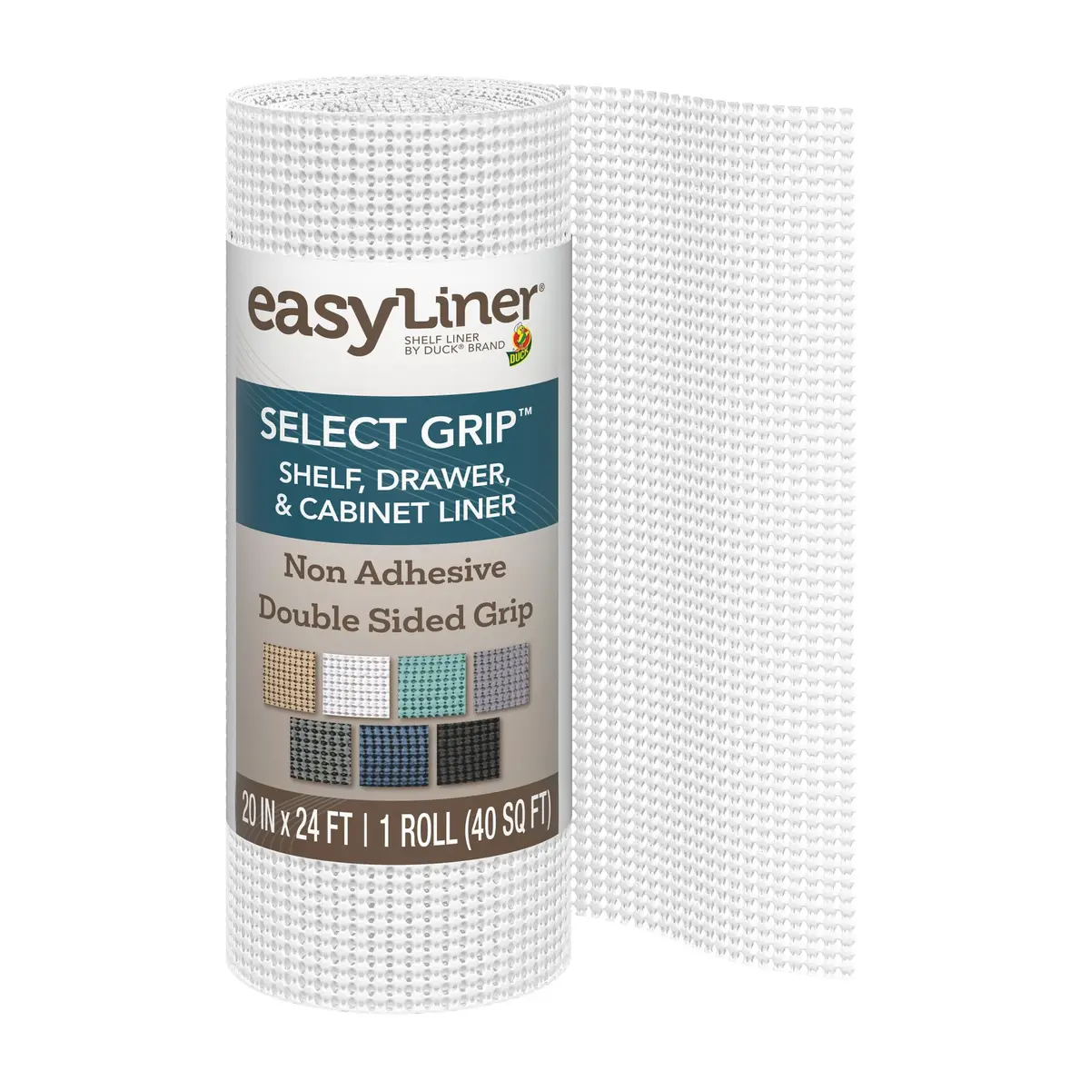 Duck EasyLiner Select Grip Shelf Liner 20 in x 24 ft | Non Slip, Non Adhesive, Surface Protection - main product image