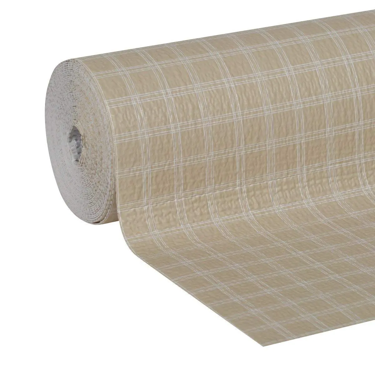 Duck Shelf Liner 12" x 20' Plaid Sandstone | Non-Adhesive, Easy to Clean (70-120 chars) - view 2
