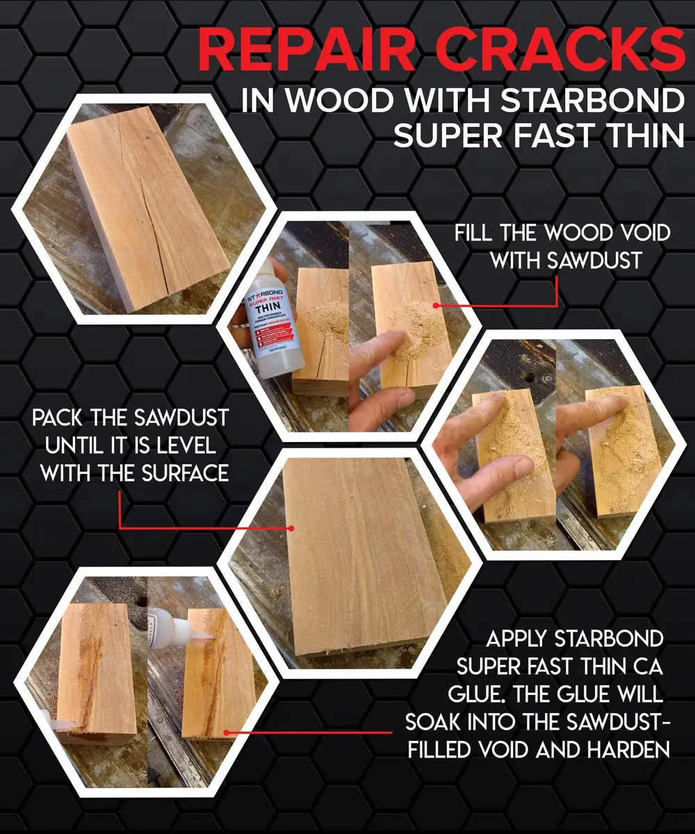 Starbond Super Fast Thin CA Glue 16 oz | Penetrates Micro-Fractures, Ideal for Woodworking & Model Building - view 8