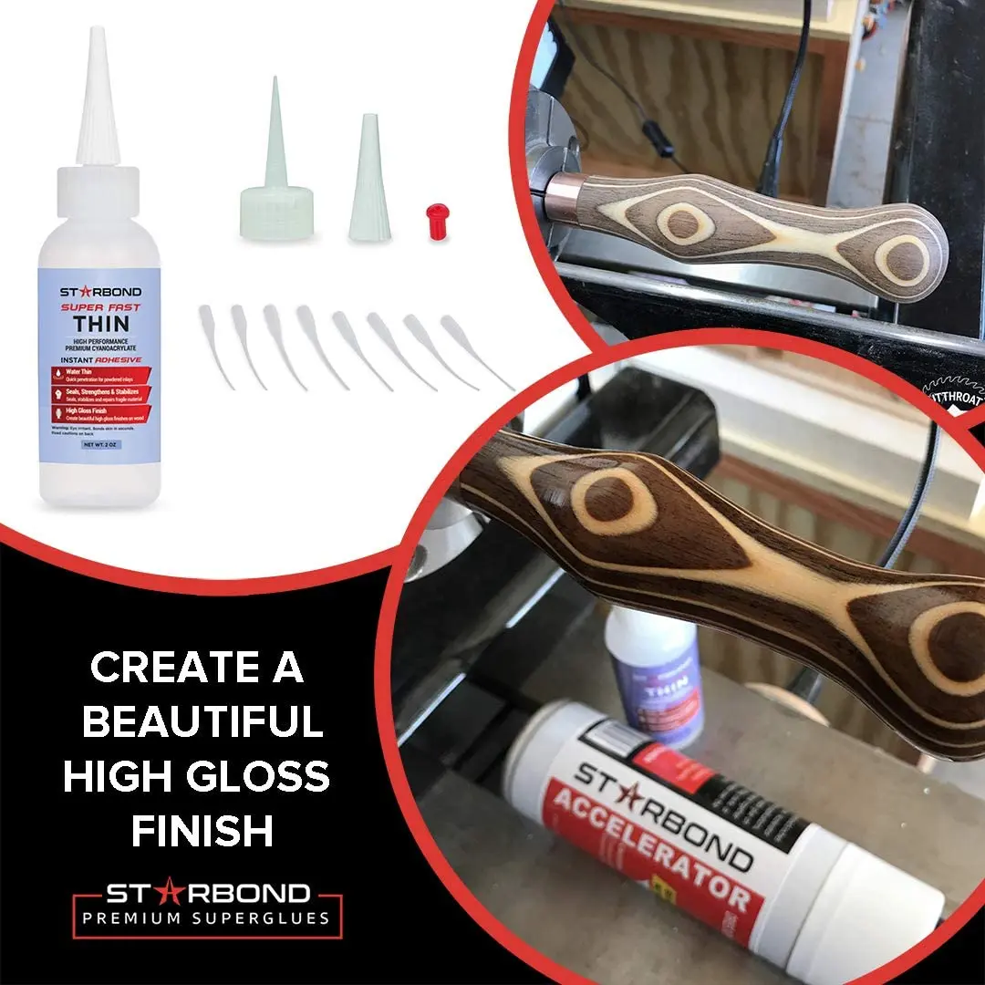 Starbond Super Fast Thin CA Glue 16 oz | Penetrates Micro-Fractures, Ideal for Woodworking & Model Building - view 9