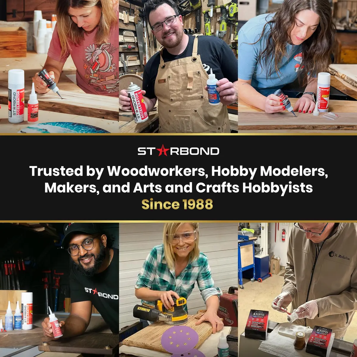 STARBOND Black Medium CA Glue 2oz | Impact & Shock Absorbing Super Glue for Wood & Hobby - view 4