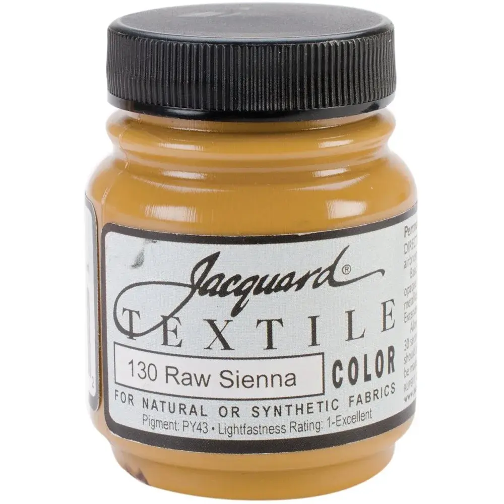 Jacquard Textile Paint Raw Sienna 2.25 Fl Oz (66ml) | Permanent, Colorfast Fabric Paint for Clothes, Shoes, Bags - main product image