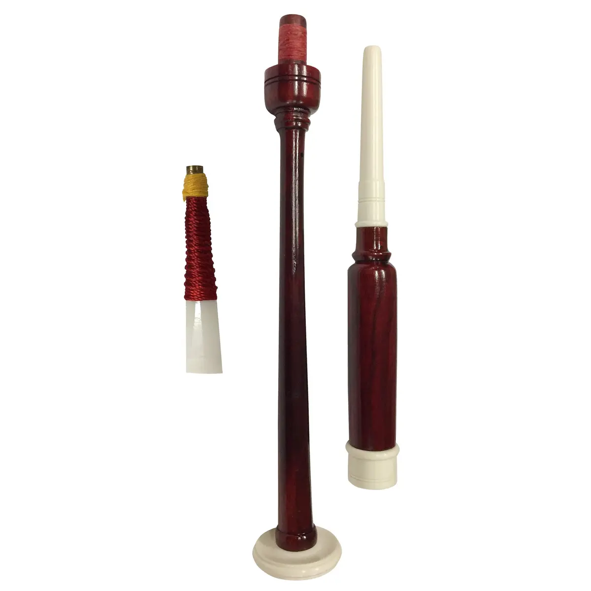 Woldorf USA Highland Bagpipe Practice Chanter 19.5 long | Natural Rosewood & Imitation Ivory Fittings - view 9