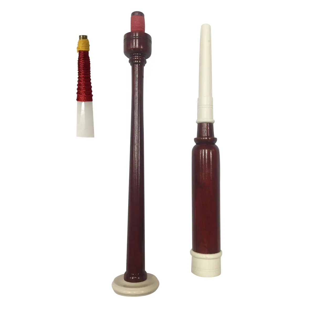 Woldorf USA Highland Bagpipe Practice Chanter 19.5 long | Natural Rosewood & Imitation Ivory Fittings - view 2