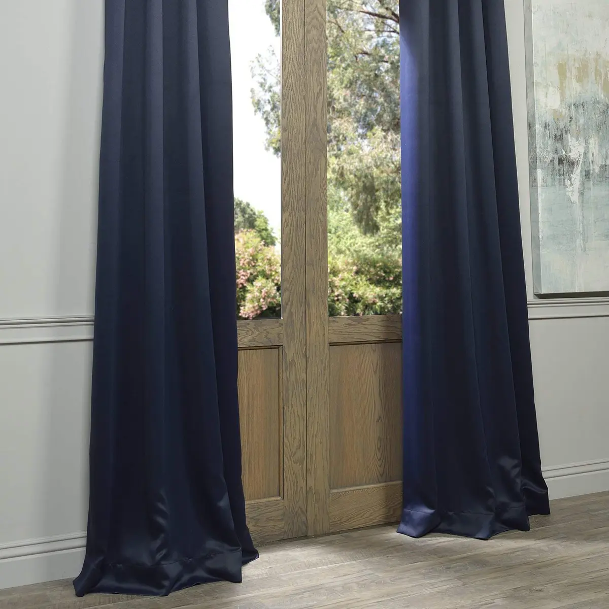 HPD Half Price Drapes Grommet Room Darkening Curtains 50 x 96 Navy Blue | Thermal Insulation & Light Control - view 2