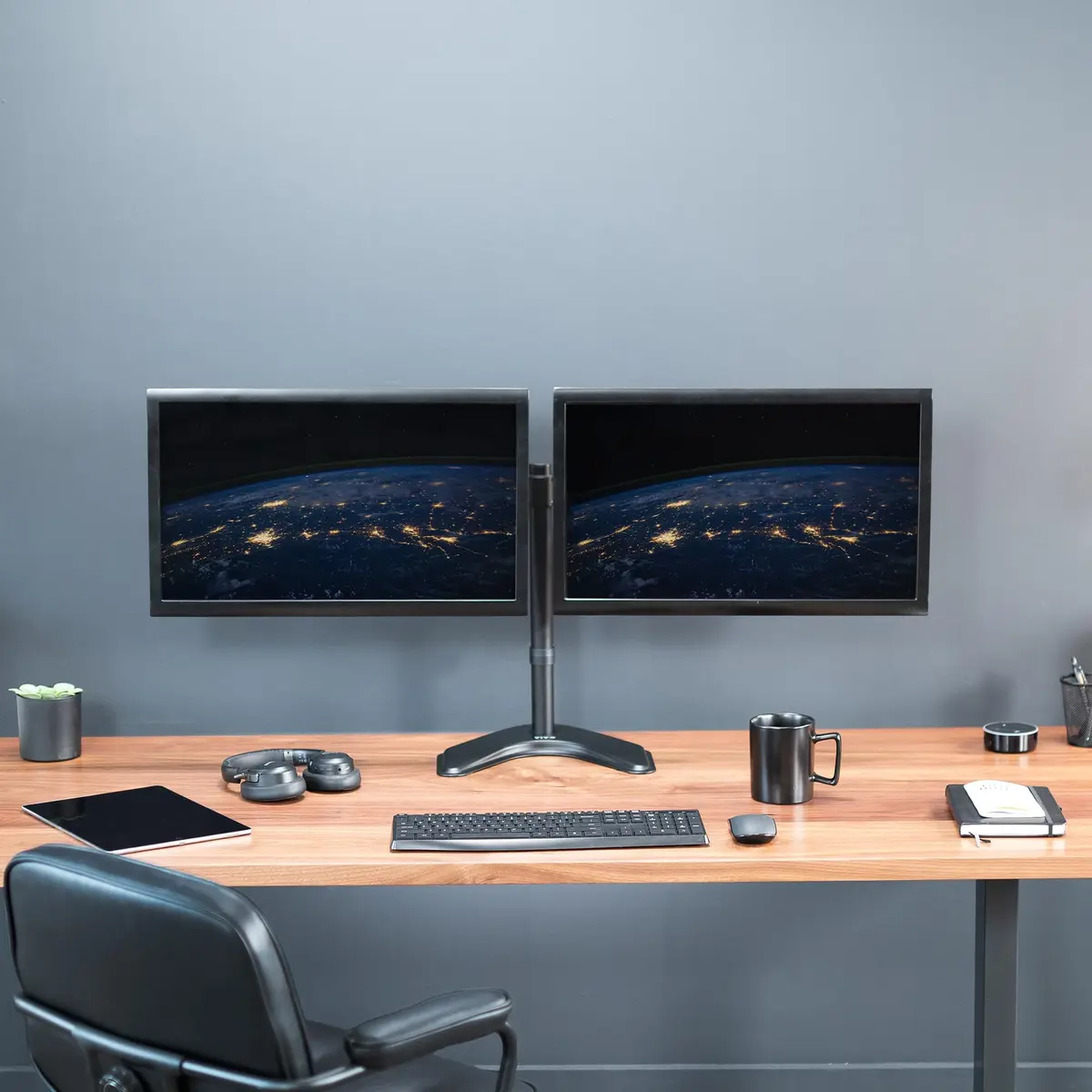 VIVO Dual Monitor Stand for 13-27 Inch Screens | Fully Adjustable, Heavy-Duty, VESA Compatible - view 9