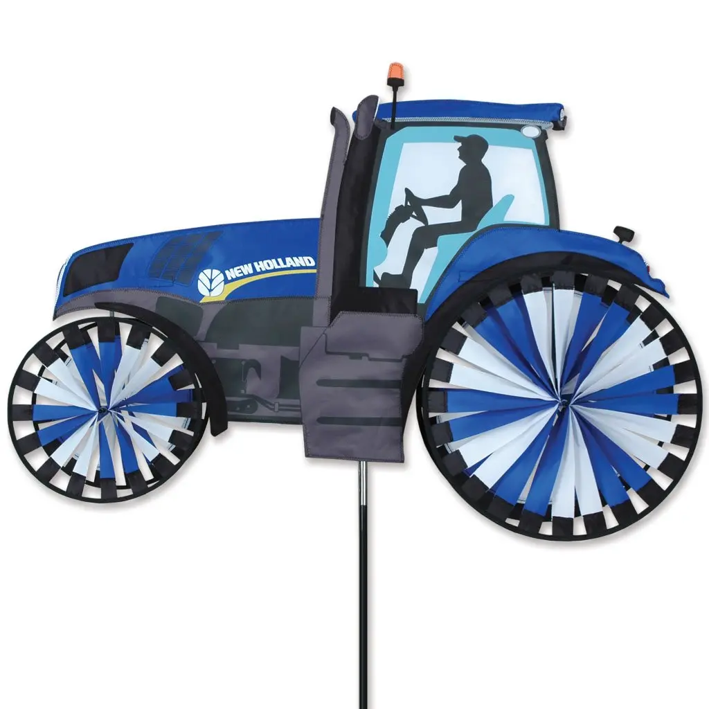 Premier Kites 40 in. New Holland Tractor Spinner | Authentic Garden Wind Sculpture with Realistic Detailing - main product image