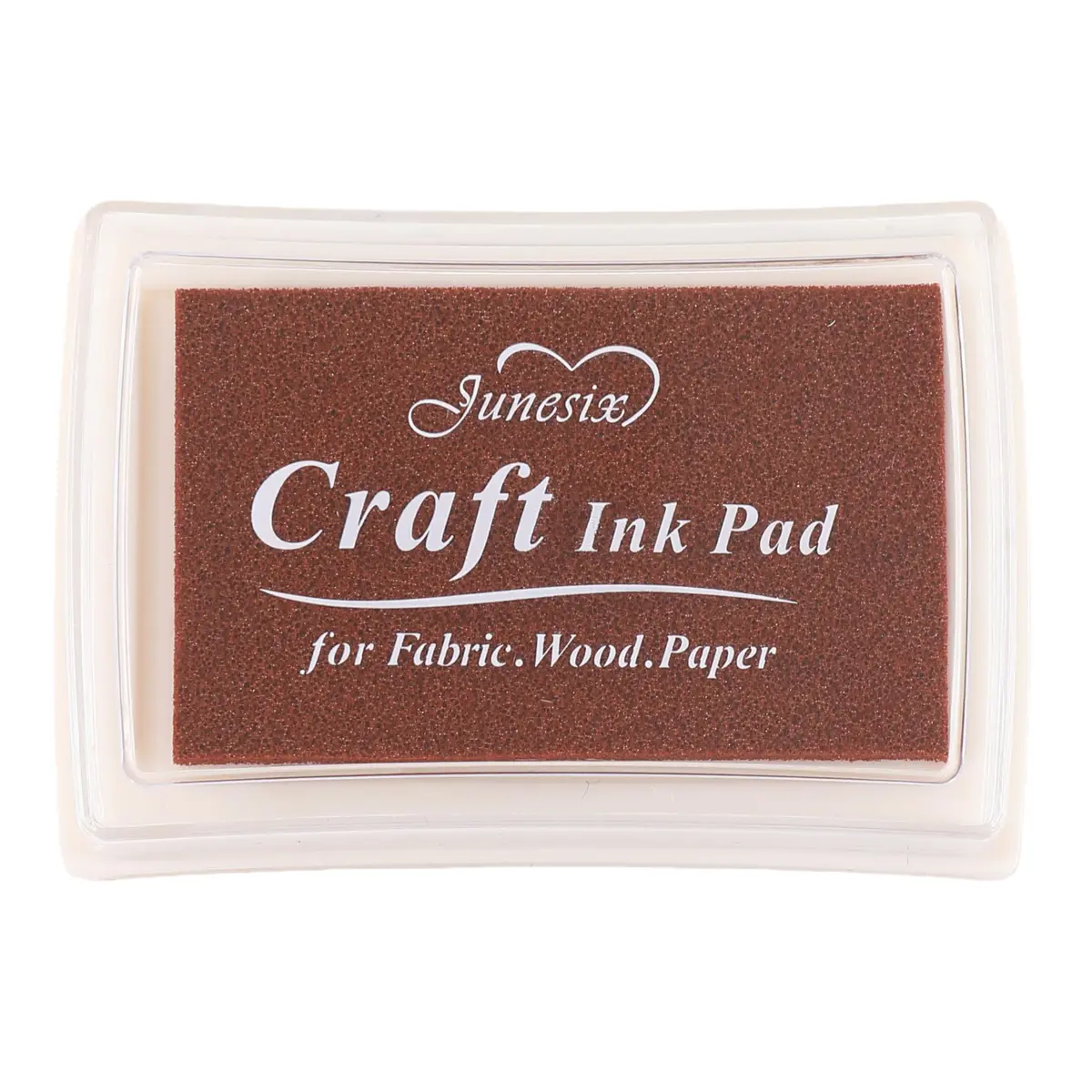 YPSelected Craft Stamp Ink Pad Brown | Rectangular Ink Pad for Paper, Wood, Fabric (60mm x 38mm) - main product image