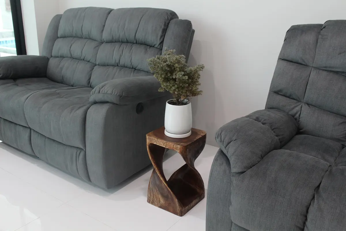 Haussmann Twist Side Table, Mocha | Handcrafted Solid Wood Sculpture (10x10x16 in) - view 3