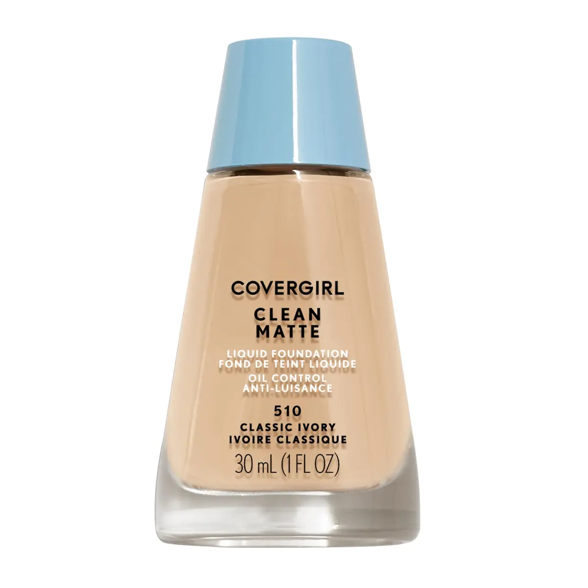 COVERGIRL Clean Matte Liquid Foundation Classic Ivory 30ml | Oil-Free, Matte Finish for Oily Skin - main product image