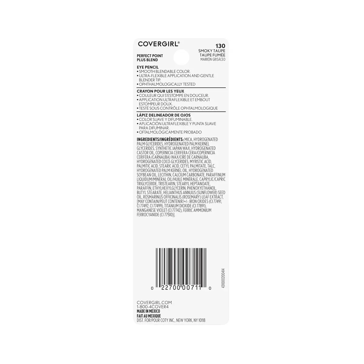 COVERGIRL Perfect Point Plus Blend Eyeliner Pencil - 130 - Smoky Taupe, 0.02oz | Precise & Smudgeable Water-Resistant Eyeliner - view 6