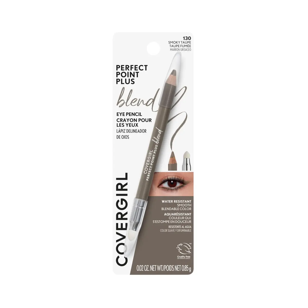 COVERGIRL Perfect Point Plus Blend Eyeliner Pencil - 130 - Smoky Taupe, 0.02oz | Precise & Smudgeable Water-Resistant Eyeliner - view 3