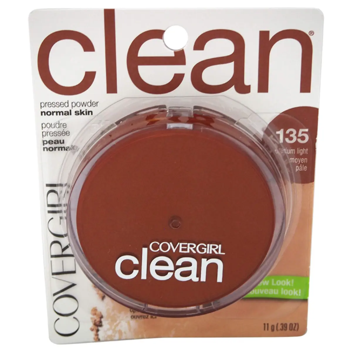 Covergirl Clean Pressed Powder 135 Medium Light | Natural Finish, Oil-Free, Non-Comedogenic (70-120 chars) - main product image