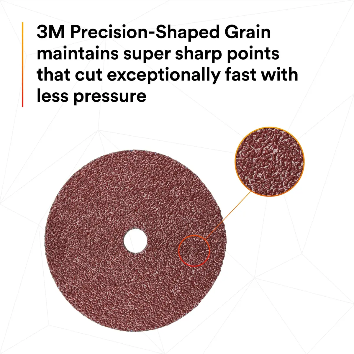 3M Cubitron II Fibre Disc 982C 7 in x 7/8 in | Heavy Grinding & Deburring with Precision-Shaped Grain - view 5
