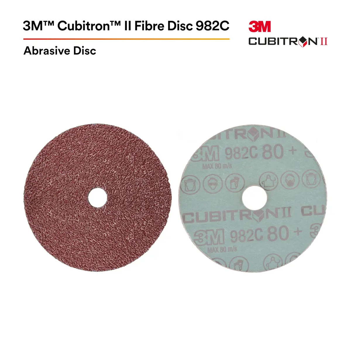 3M Cubitron II Fibre Disc 982C 7 in x 7/8 in | Heavy Grinding & Deburring with Precision-Shaped Grain - view 2