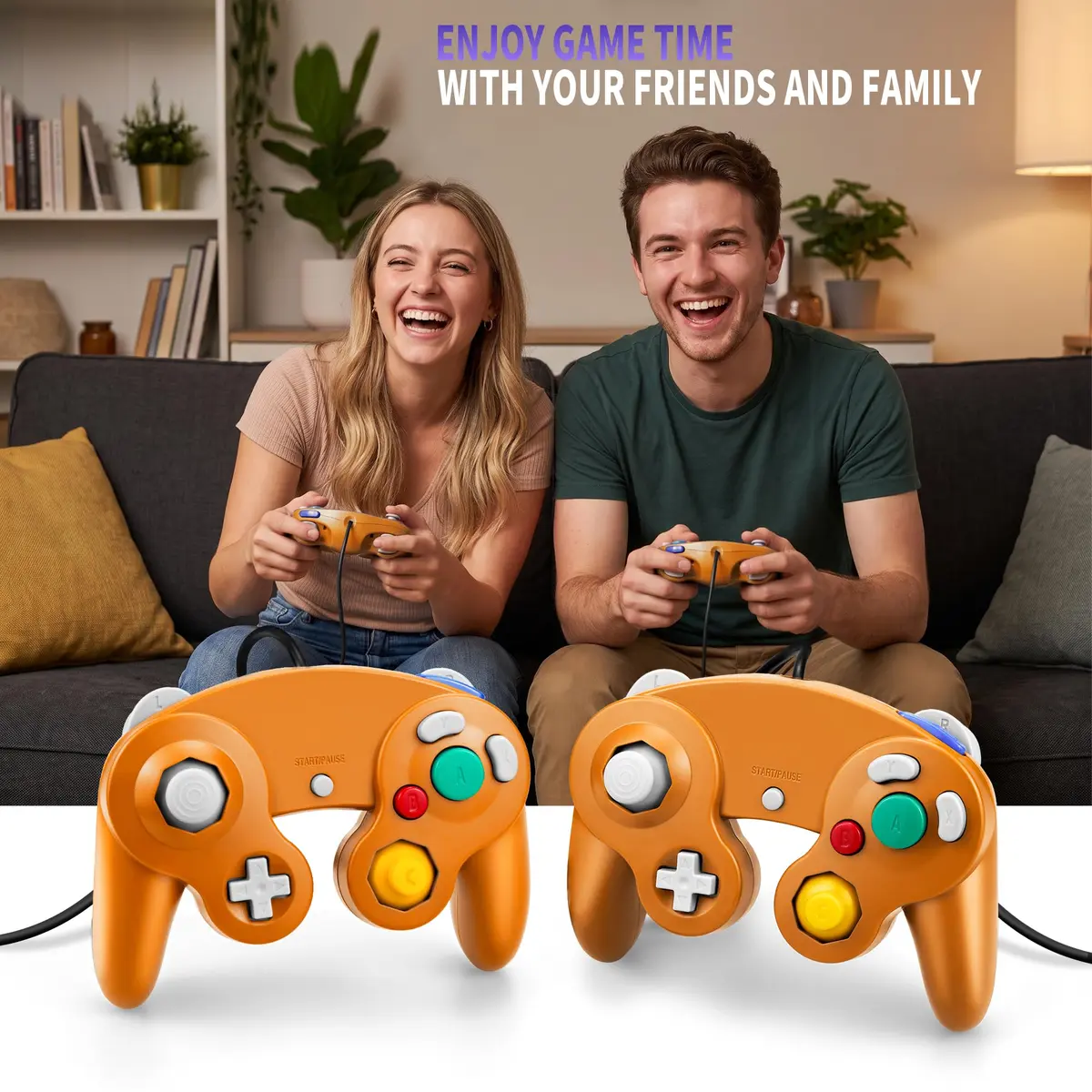 Cirka Wired Controller for GameCube & Wii - Orange | Dual Analog Joysticks & Vibration - view 8