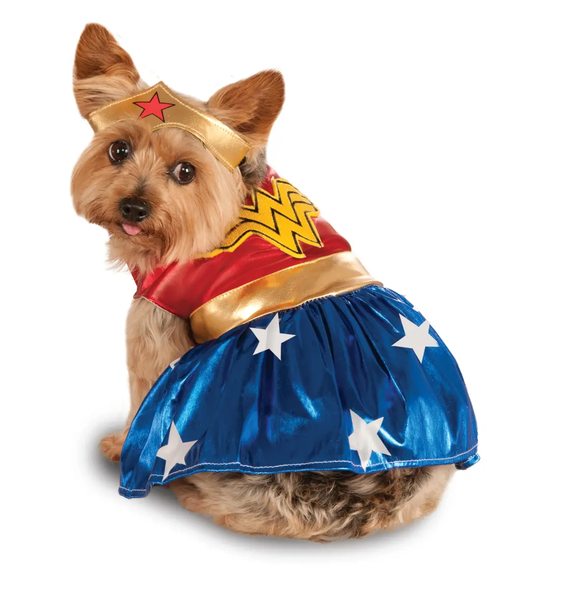Rubies Wonder Woman Pet Costume Large | Official DC Licensed Pet Dress & Tiara - main product image