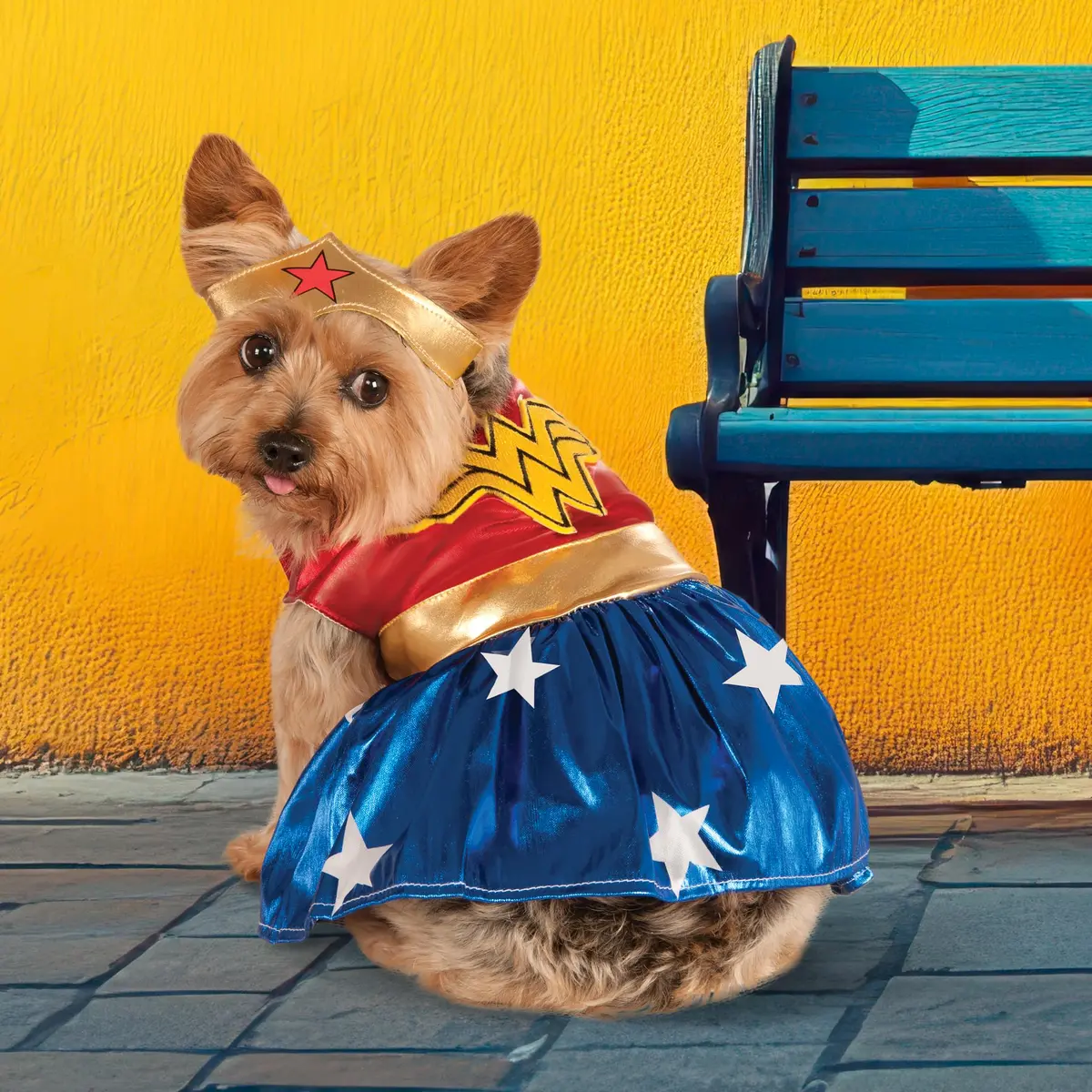 Rubies Wonder Woman Pet Costume Large | Official DC Licensed Pet Dress & Tiara - view 7