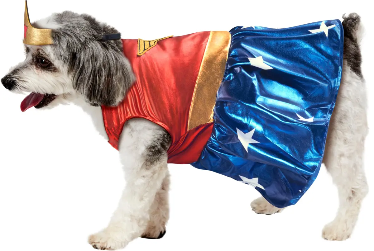 Rubies Wonder Woman Pet Costume Large | Official DC Licensed Pet Dress & Tiara - view 3