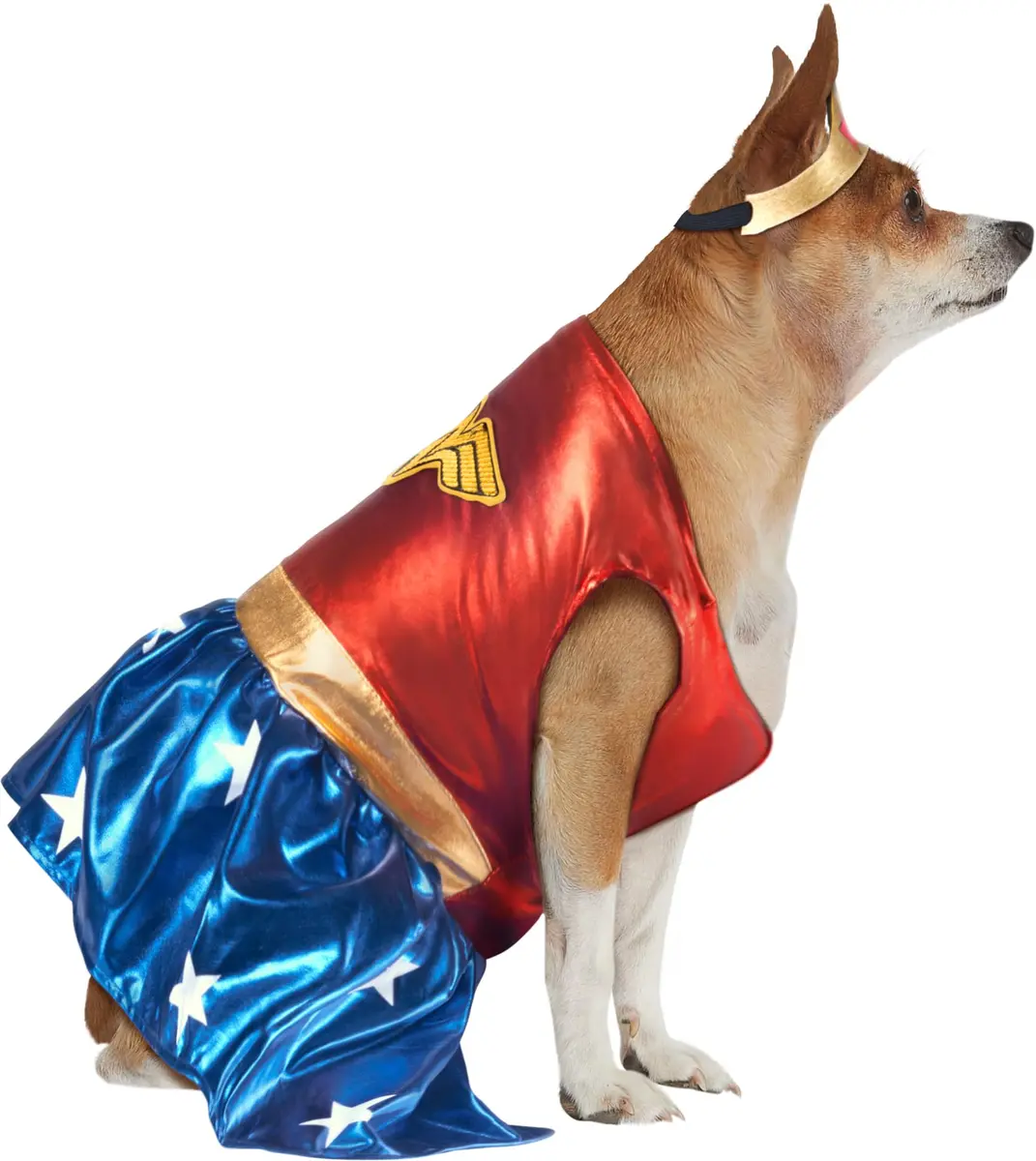 Rubies Wonder Woman Pet Costume Large | Official DC Licensed Pet Dress & Tiara - view 4