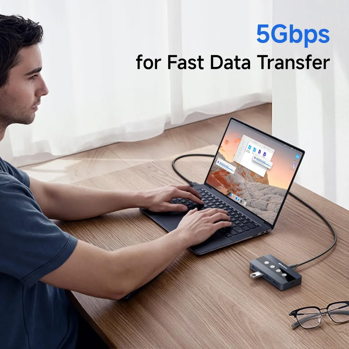 Cable Matters USB 3.0 Micro B Cable 3.05 m (10 ft) Black | SuperSpeed 5 Gbps Data Transfer - view 5
