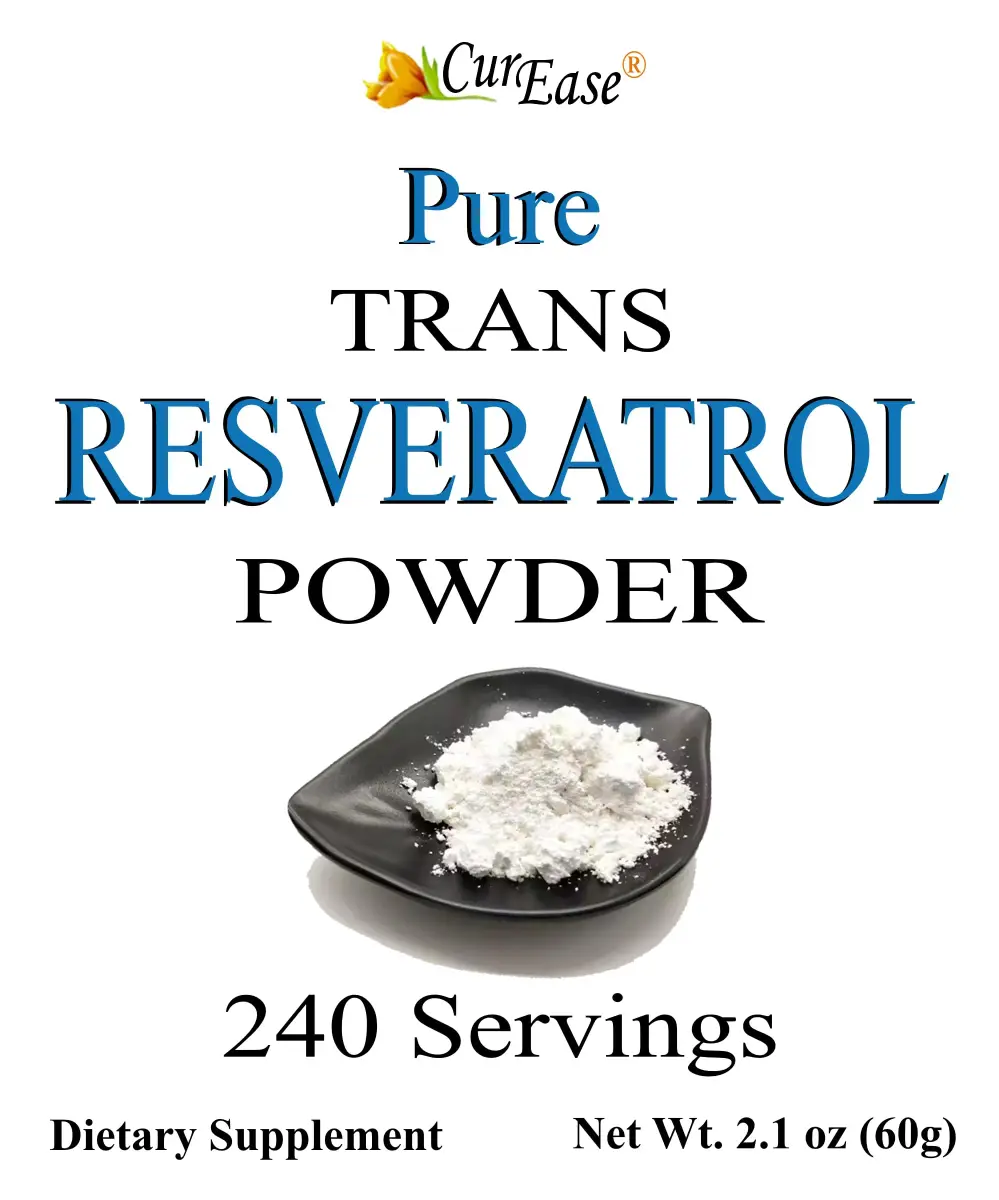 CurEase 100% Pure Trans Resveratrol Powder 60g (2.1 oz) | 250mg Per Serving, 240 Servings - view 2