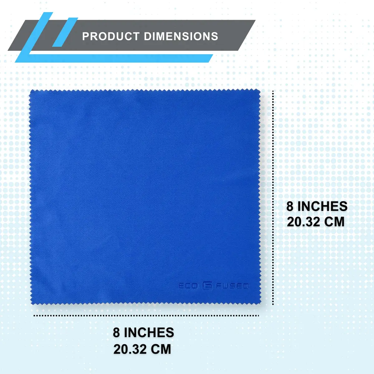 Eco-Fused Microfiber Cleaning Cloth - 8 x 8 Inch Pack of 5 | Scratch-Free Lens & Screen Cleaner - view 2