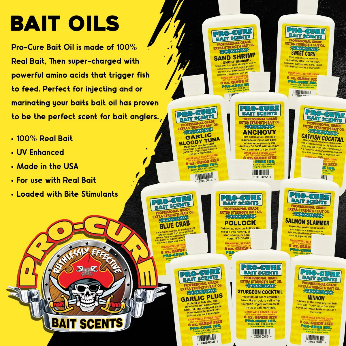 Pro-Cure Sweet Corn Scent Bait Oil 59ml (2 Fl Oz) | Professional Grade Fishing Attractant with UV Flash - view 2
