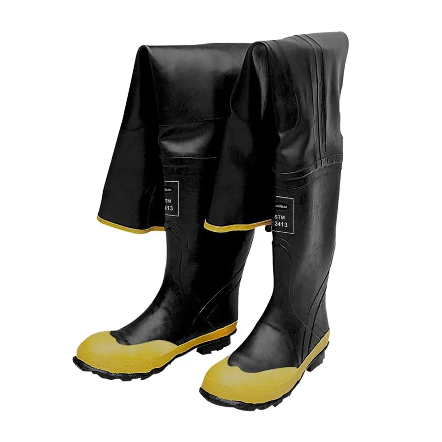 Liberty Glove & Safety DuraWear Rubber Hip Wader Boot Size 08 | Impact-Resistant & Waterproof - view 2