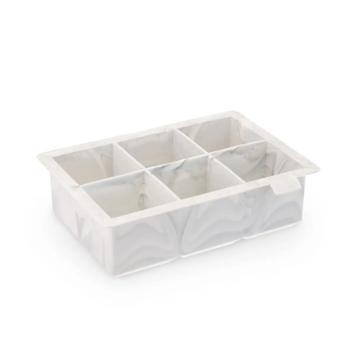 TRUE Marble Ice Cube Tray, Extra Large Silicone Ice Mold for 2 Inch Cubes | Perfect for Whiskey & Beverages - main product image