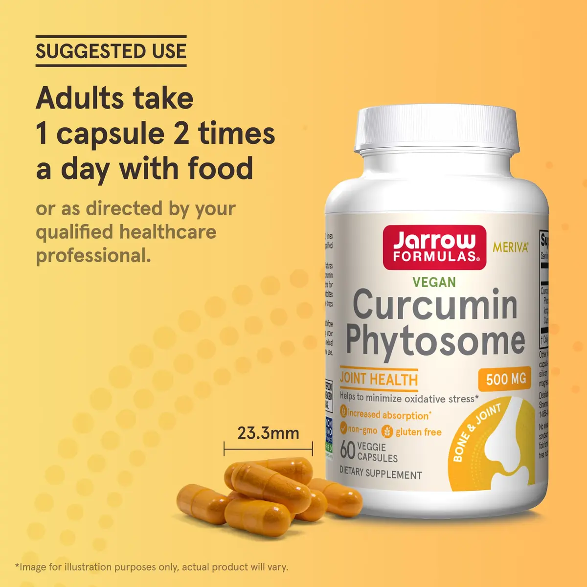 Jarrow Formulas Curcumin Phytosome 500 mg 60 Capsules | Antioxidant Support for Joint Health - view 7
