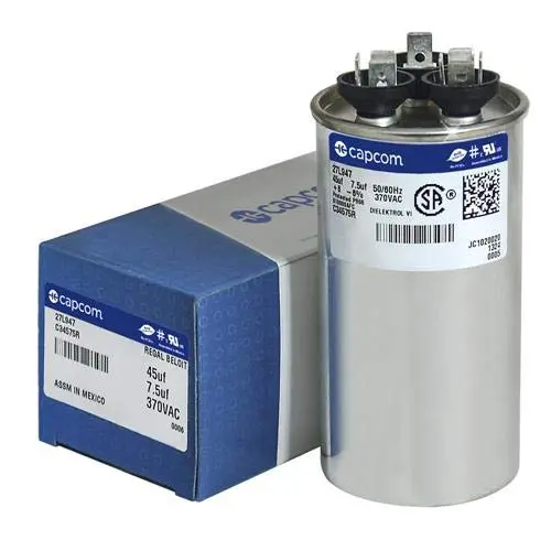Genteq OEM Upgraded Replacement Capacitor 45/7.5μF 370V | Universal Round OEM GE Capacitor - view 2