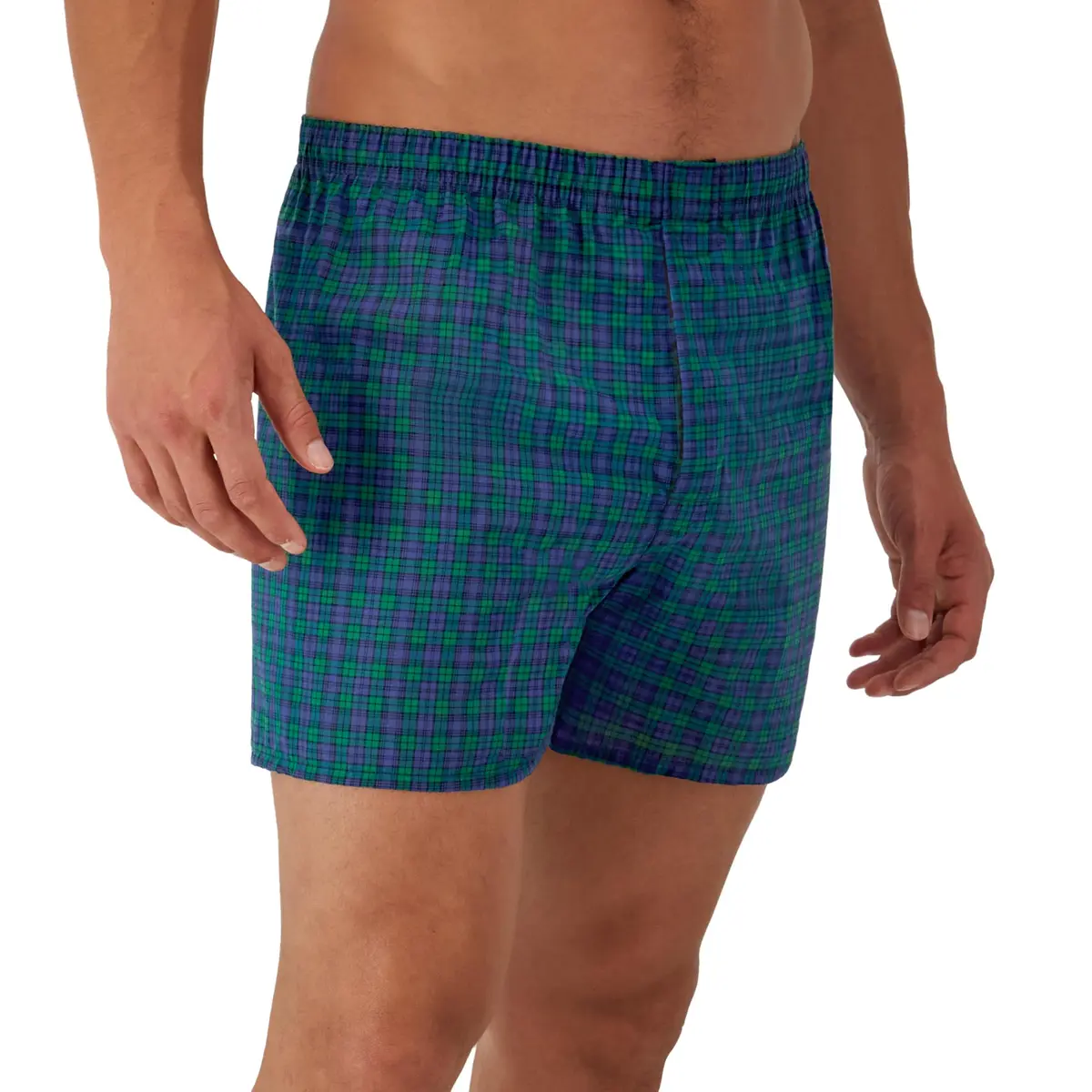 Hanes Men Tagless Boxers with Exposed Waistband, Assorted Multi-Packs | Comfortable, Breathable Fit - view 3