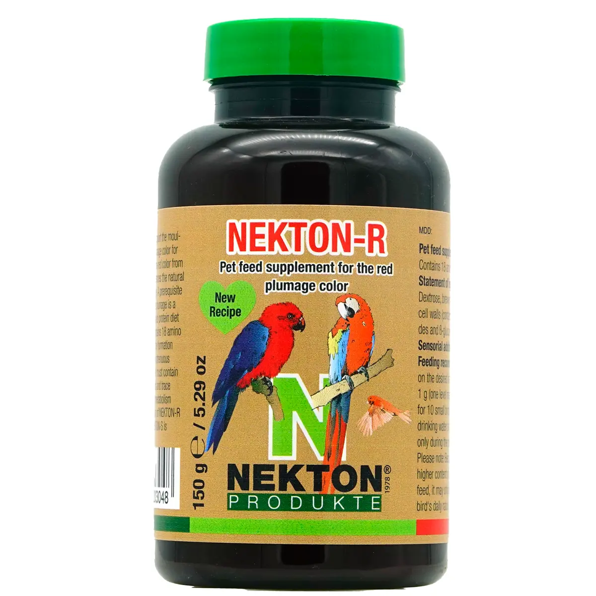 Nekton R Enhances Red Color in Birds, 150g | Supports Vibrant Feathers & Deepens Colors - main product image